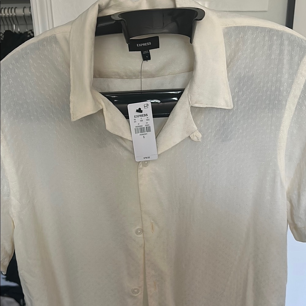 Express Men's Ivory Button Down Shirt